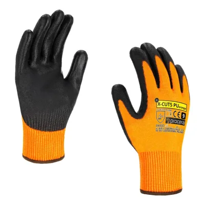 PROCERA vágásálló védőkesztyű X-CUT5 PU orange