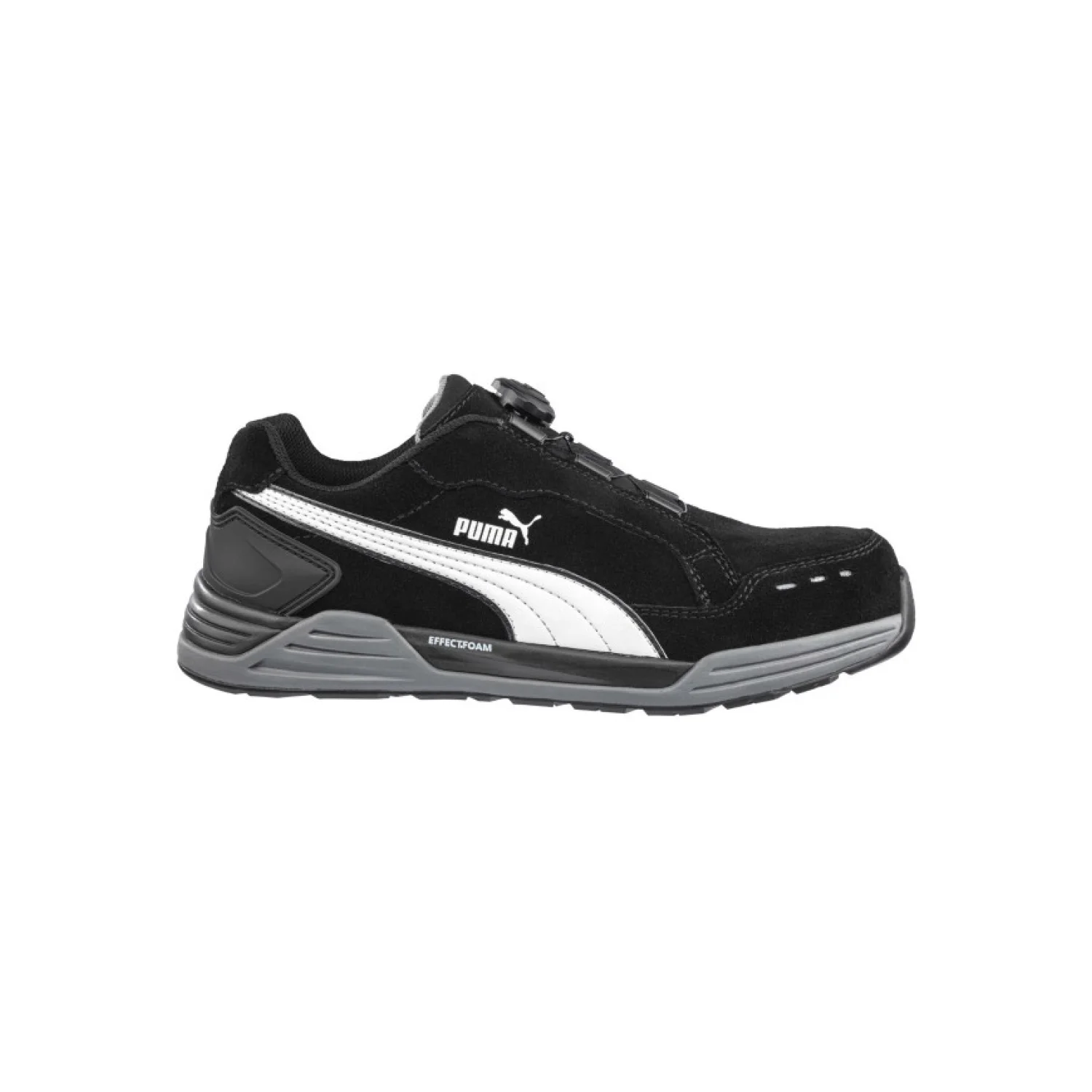 Puma Airtwist Black Disc low S3S ESD FO HRO SR munkavédelmi cipő Fekete