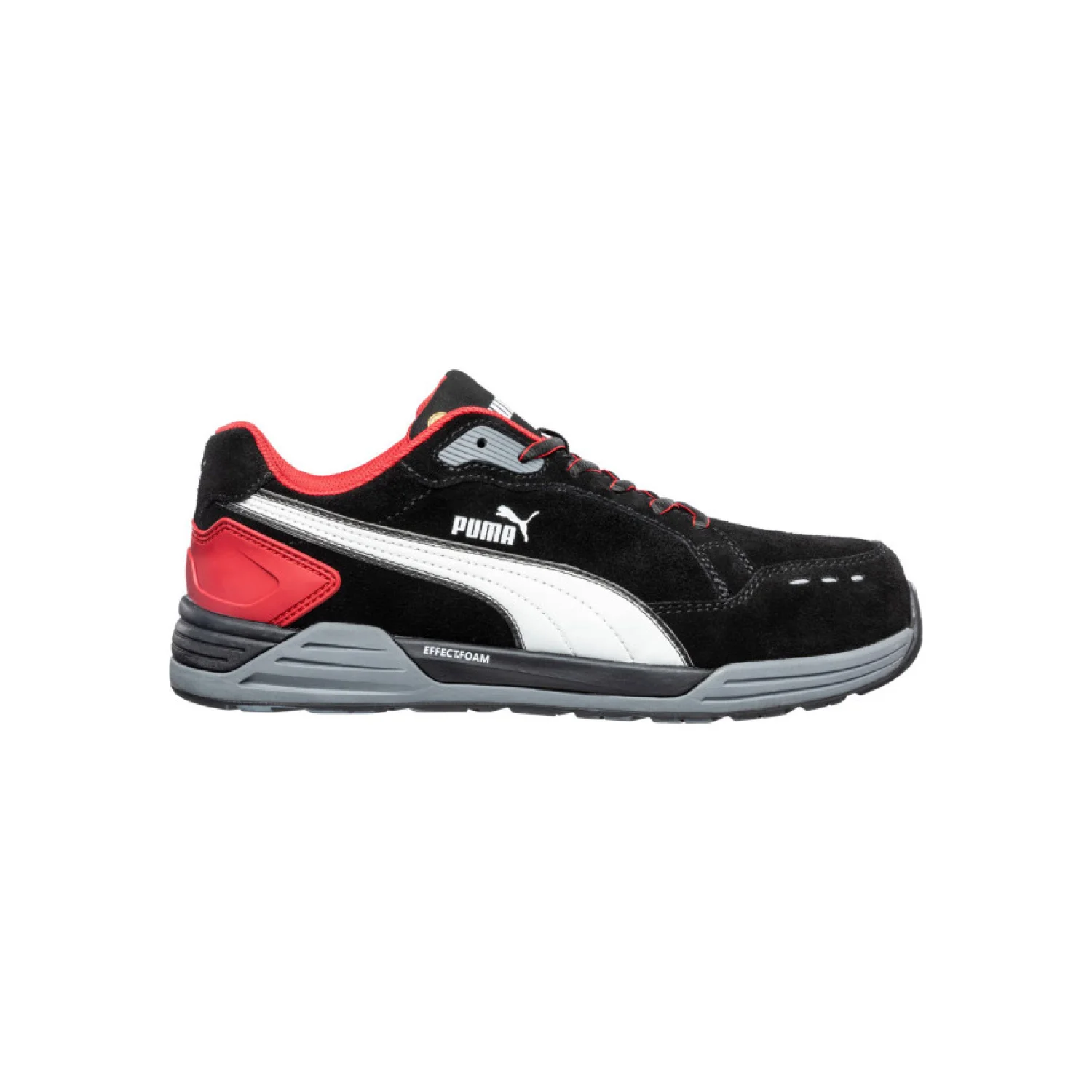 Puma Airtwist Blk Red low S3S ESD FO HRO SR munkavédelmi cipő Fekete/piros