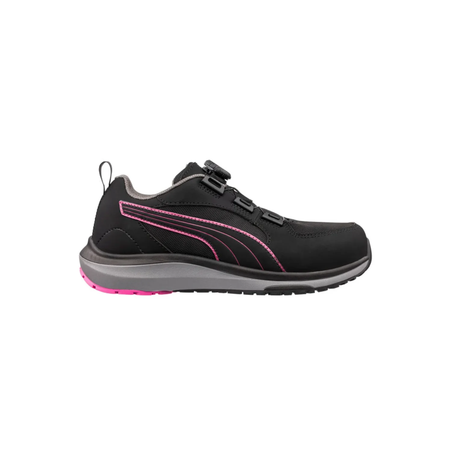 Puma Aspire Pink Disc Low S3S ESD HRO SR női munkavédelmi cipő Fekete/rózsaszín