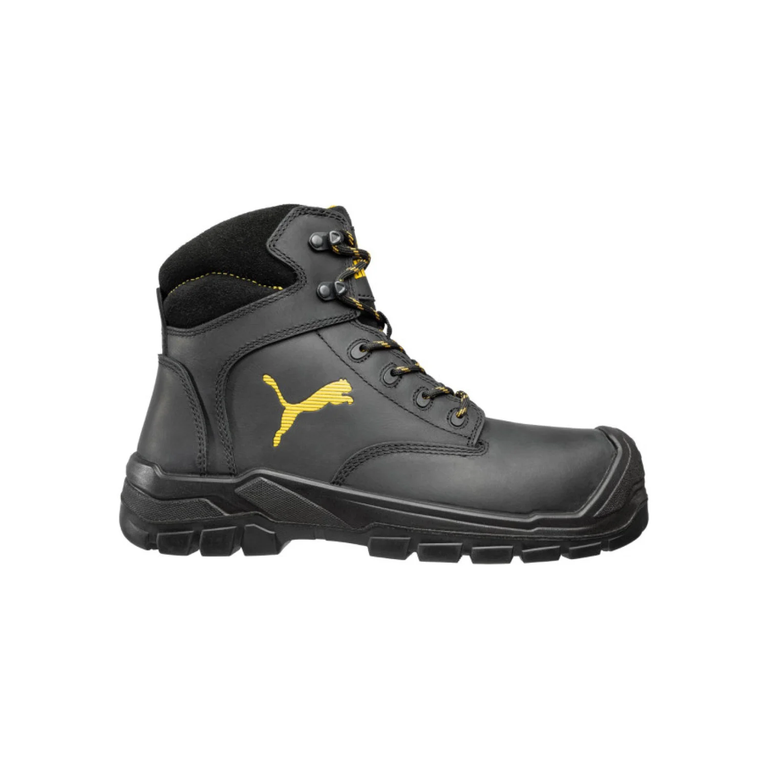 Puma Borneo Black Mid S3 CI HI HRO SR munkavédelmi bakancs Fekete