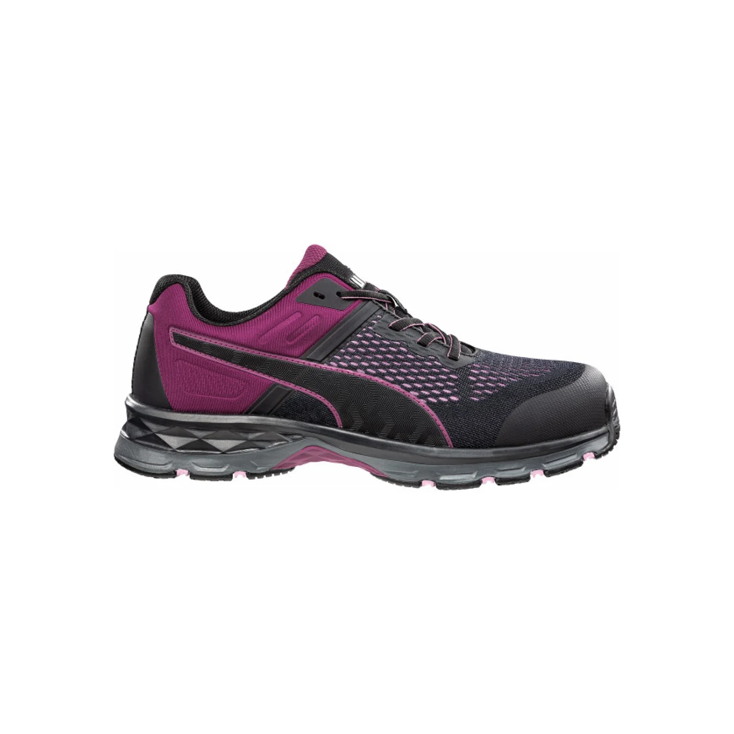 Puma Define Wns Low S1P ESD HRO SRC női munkavédelmi cipő Fekete/rózsaszín