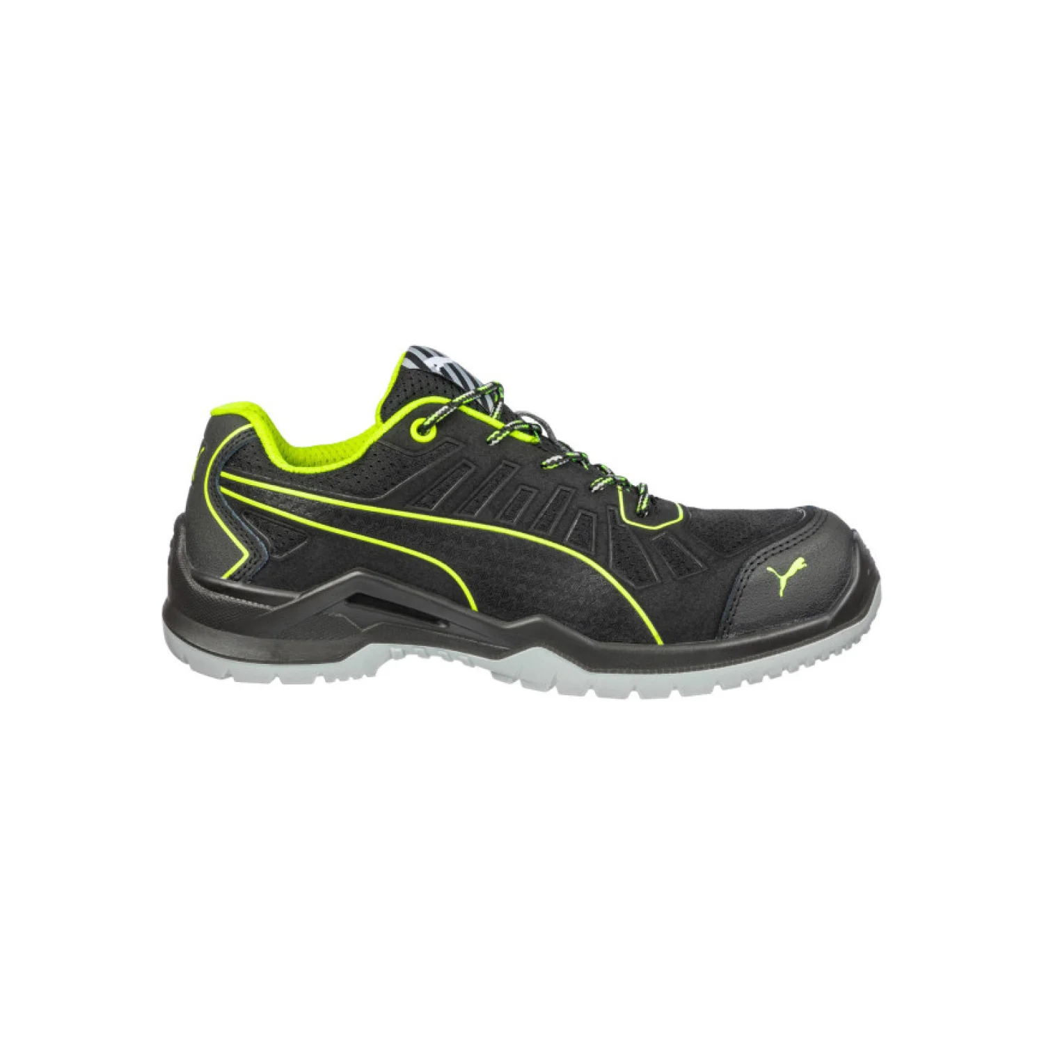 Puma Fuse TC Green Low S1PS ESD FO SR munkavédelmi cipő Fekete/zöld