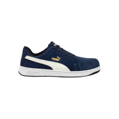 Puma Iconic Suede Navy Low S1PL ESD FO HRO SR munkavédelmi cipő