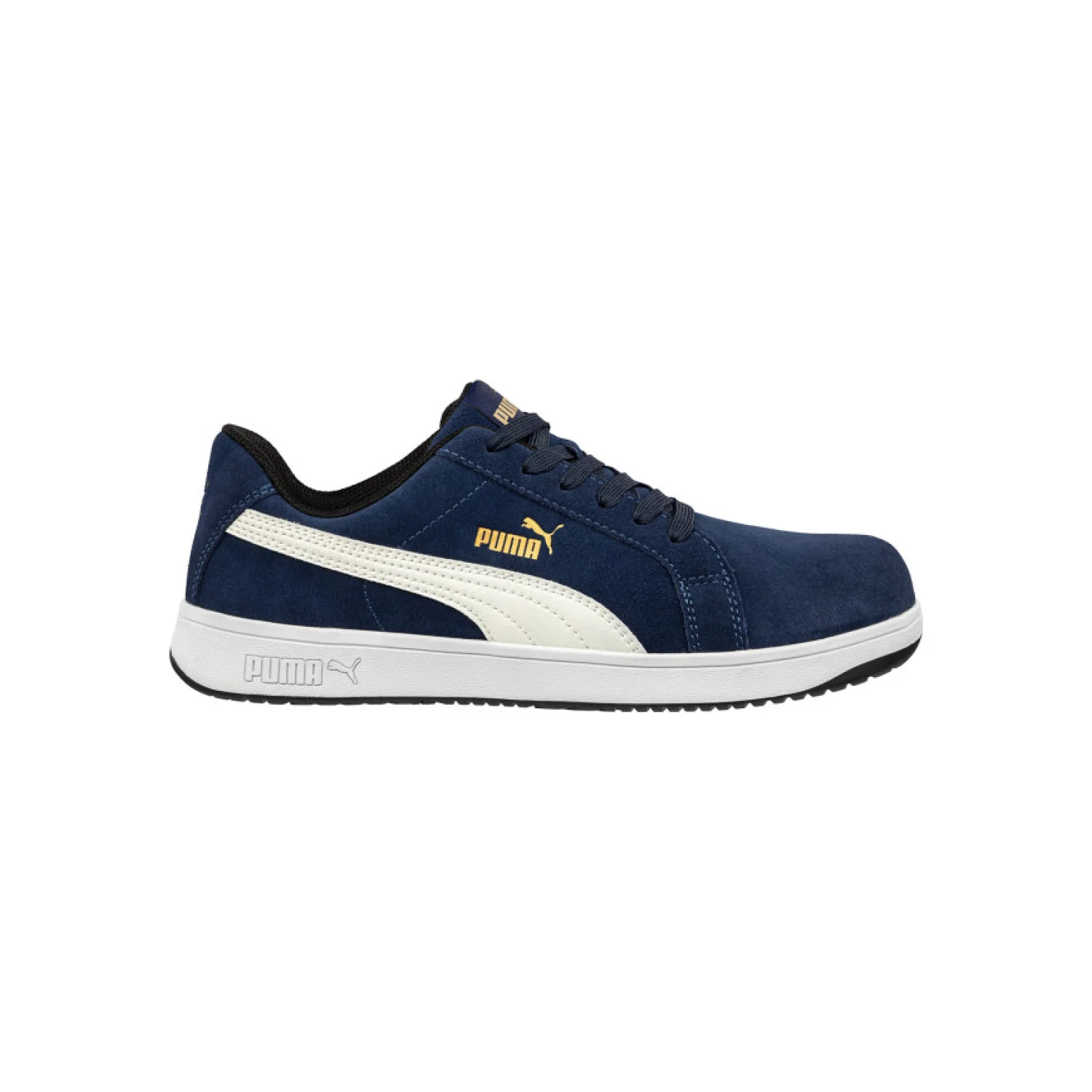 Puma Iconic Suede Navy Low S1PL ESD FO HRO SR munkavédelmi cipő Tengerészkék