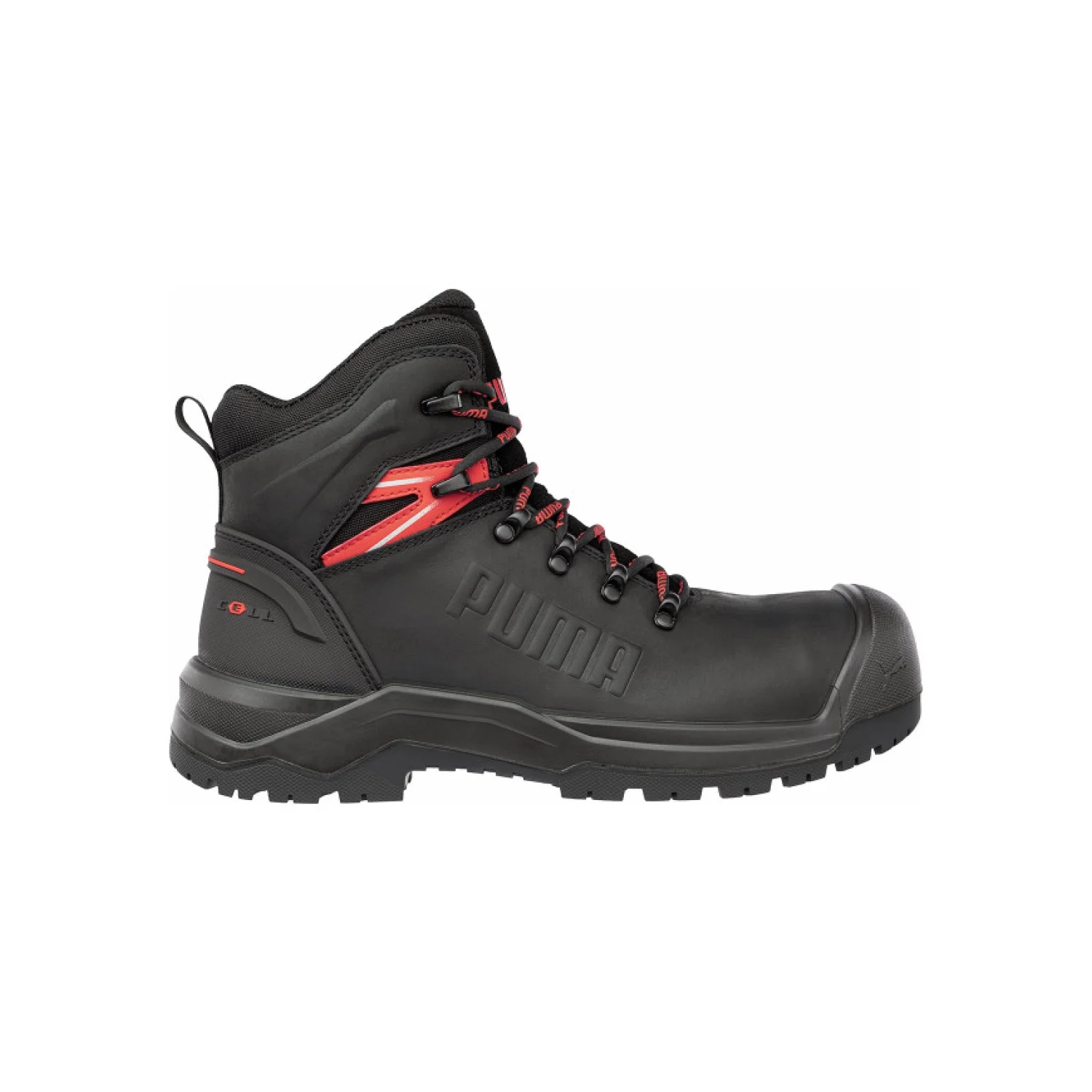 Puma Iron HD Blk Mid S3S FO LG CI SR munkavédelmi bakancs Fekete
