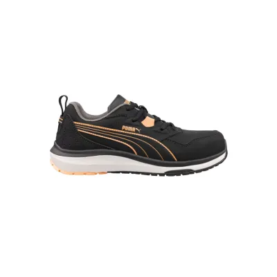 Puma Stepper BLK/Peach Low S3S ESD HRO SR női munkavédelmi cipő