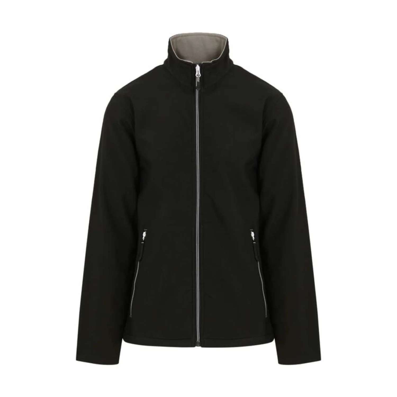 Regatta ASCENDER kétrétegű softshell kabát Fekete/mineral szürke