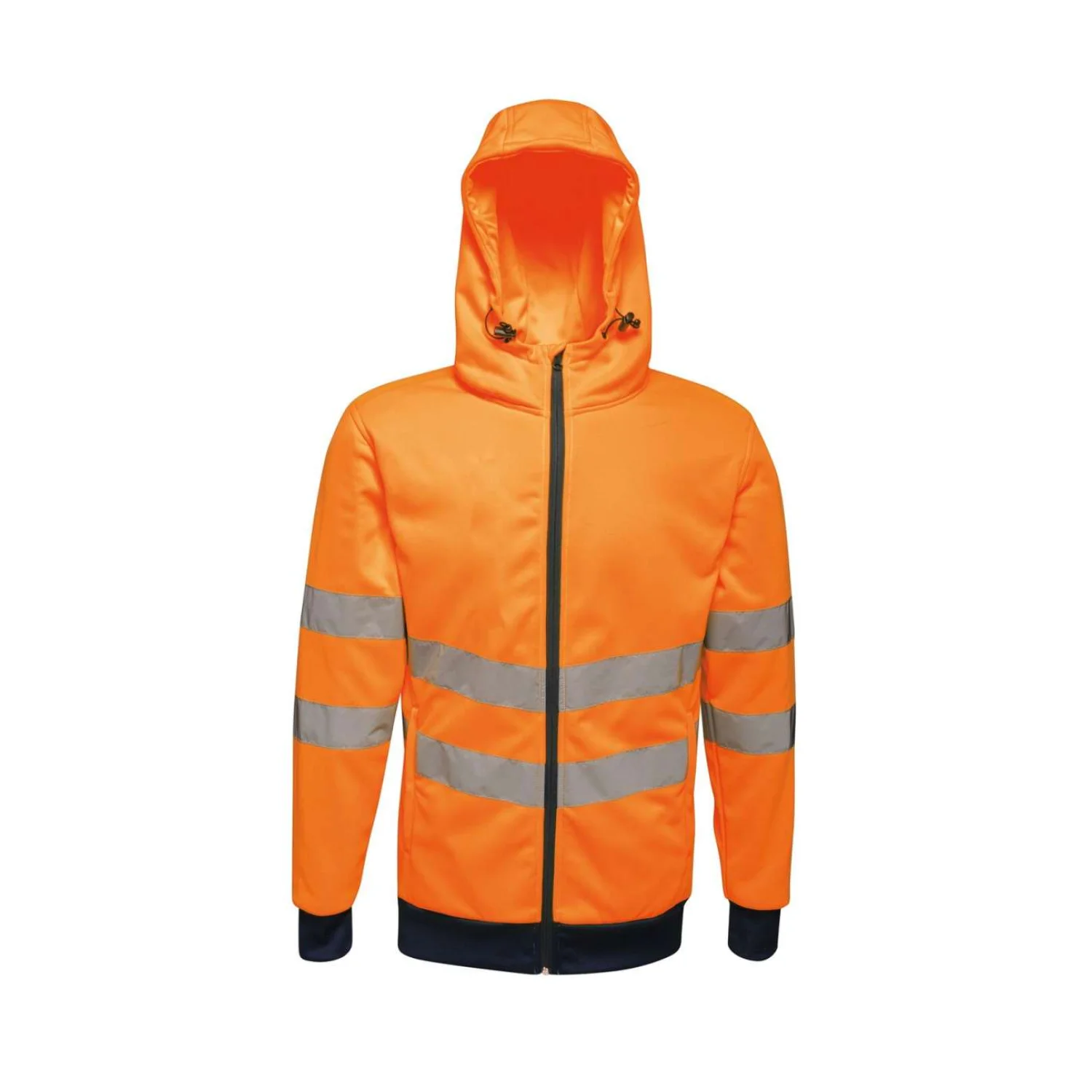 Regatta Hi-vis végig cipzáras kapucnis dzseki Narancs/tengerészkék