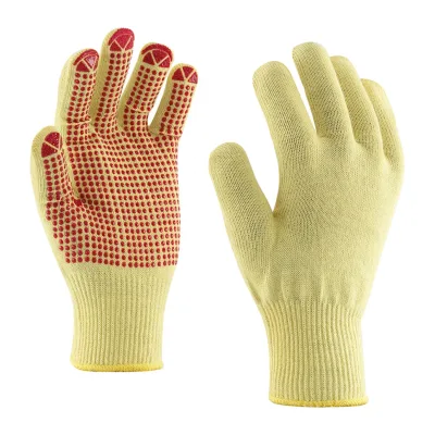 Rock Safety Egyszálas kötött Kevlar® kesztyű, PVC pontozással