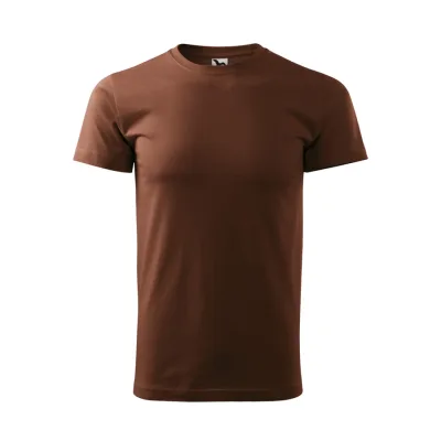 Rock Safety Férfi környakas póló, csokoládébarna, 160 g/m²