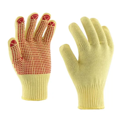 Rock Safety Kétszálas kötött Kevlar® kesztyű, PVC pontozással