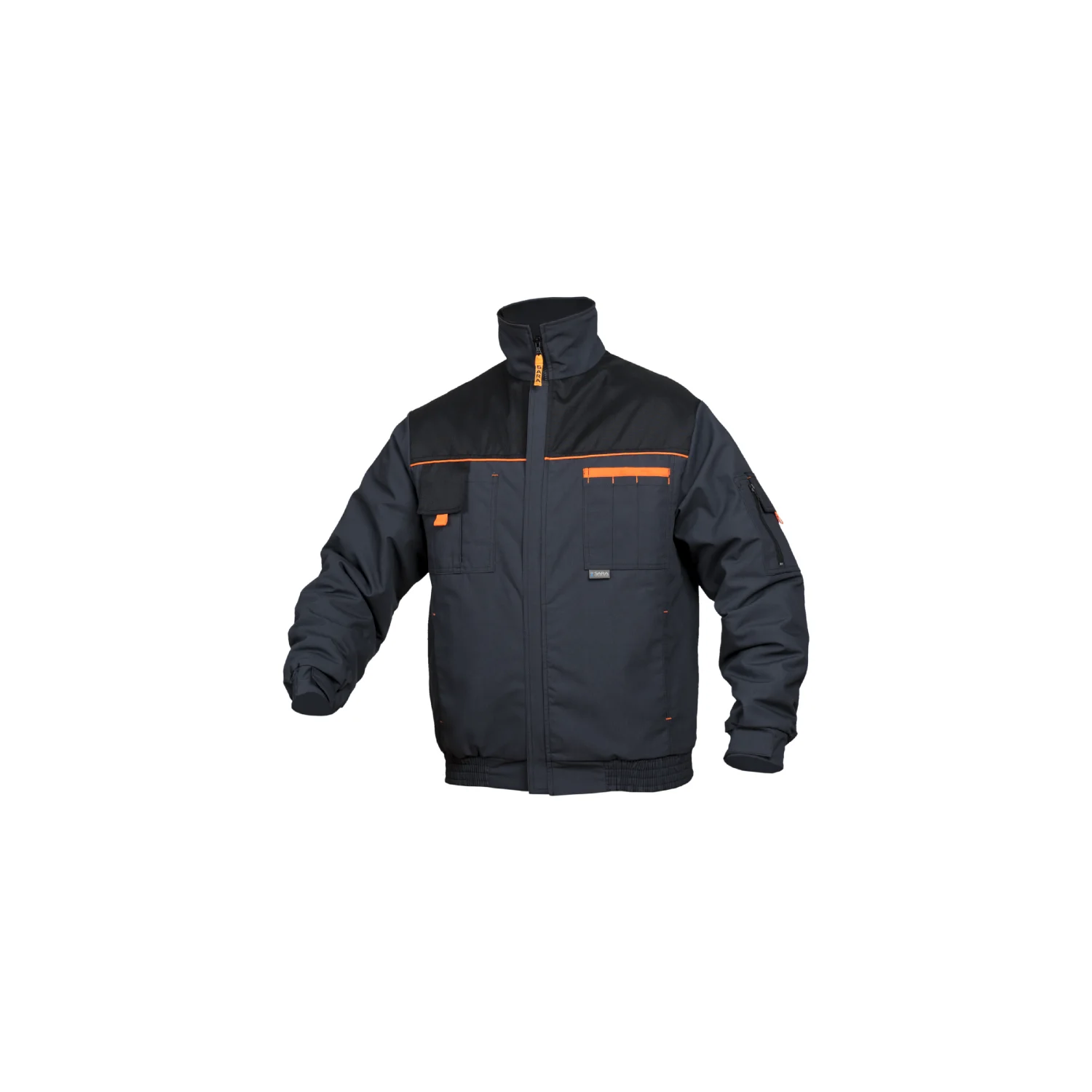Sara Workwear Bélelt rövid kabát POSEJDON WINTER Grafitszürke