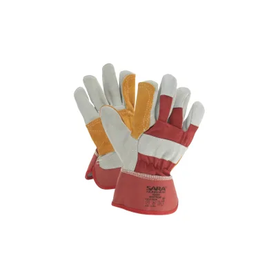 Sara Workwear Hasított bőr bőrkesztyű RSD002 REDSTRONG