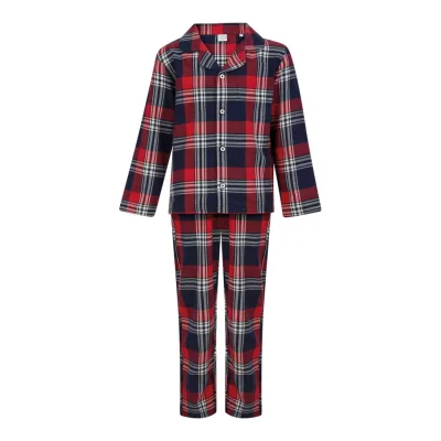 SF Clothing Gyermek skótkockás szabadidő szett póló
