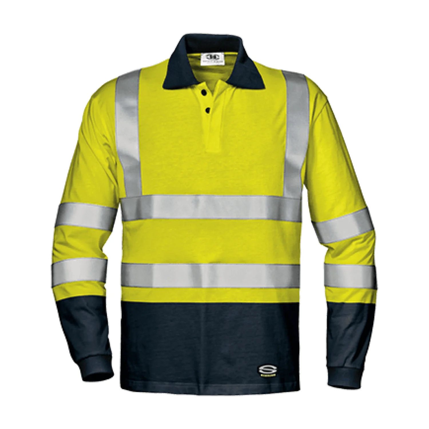 Sir Safety System GOMEZ galléros póló Jól láthatósági sárga/kék