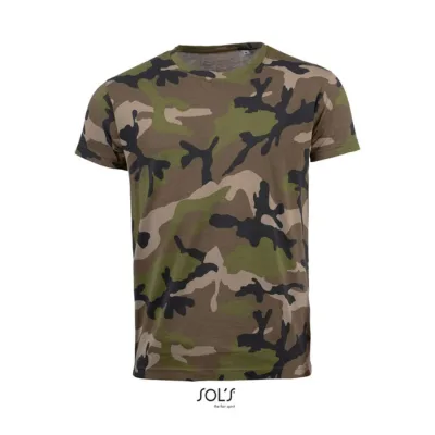 Sol's camo - környakas férfi póló