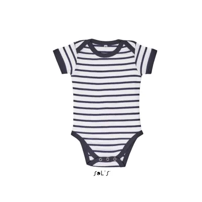 Sol's miles - csíkos baba body póló