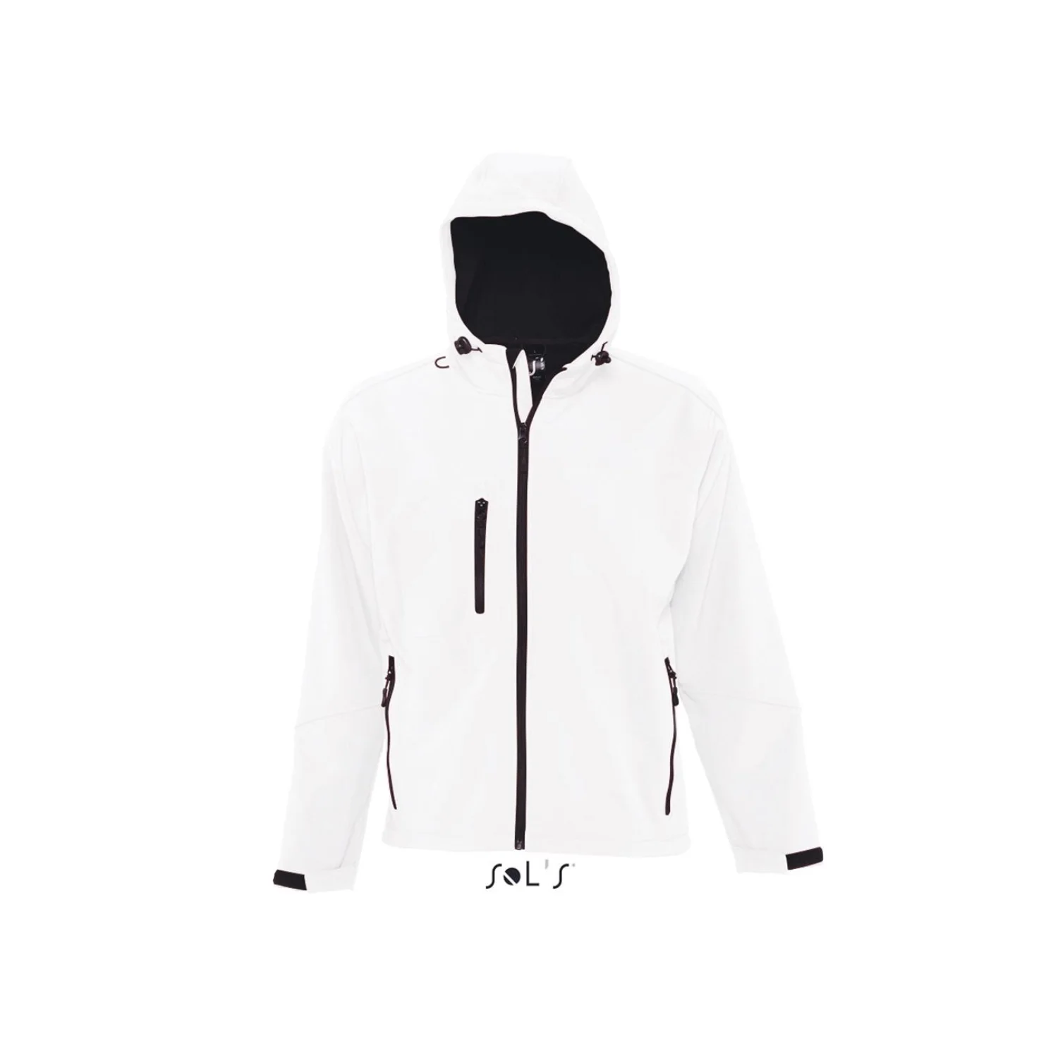 Sol's replay - férfi kapucnis softshell Fehér