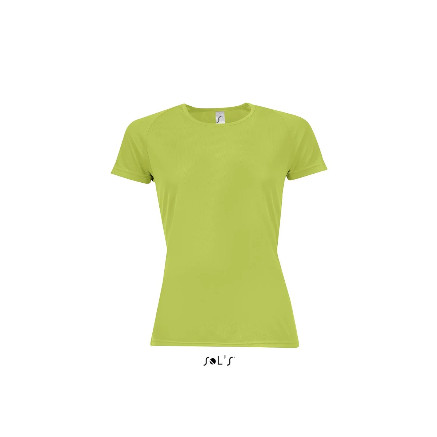 Sol's sporty - női raglan ujjú póló Apple zöld