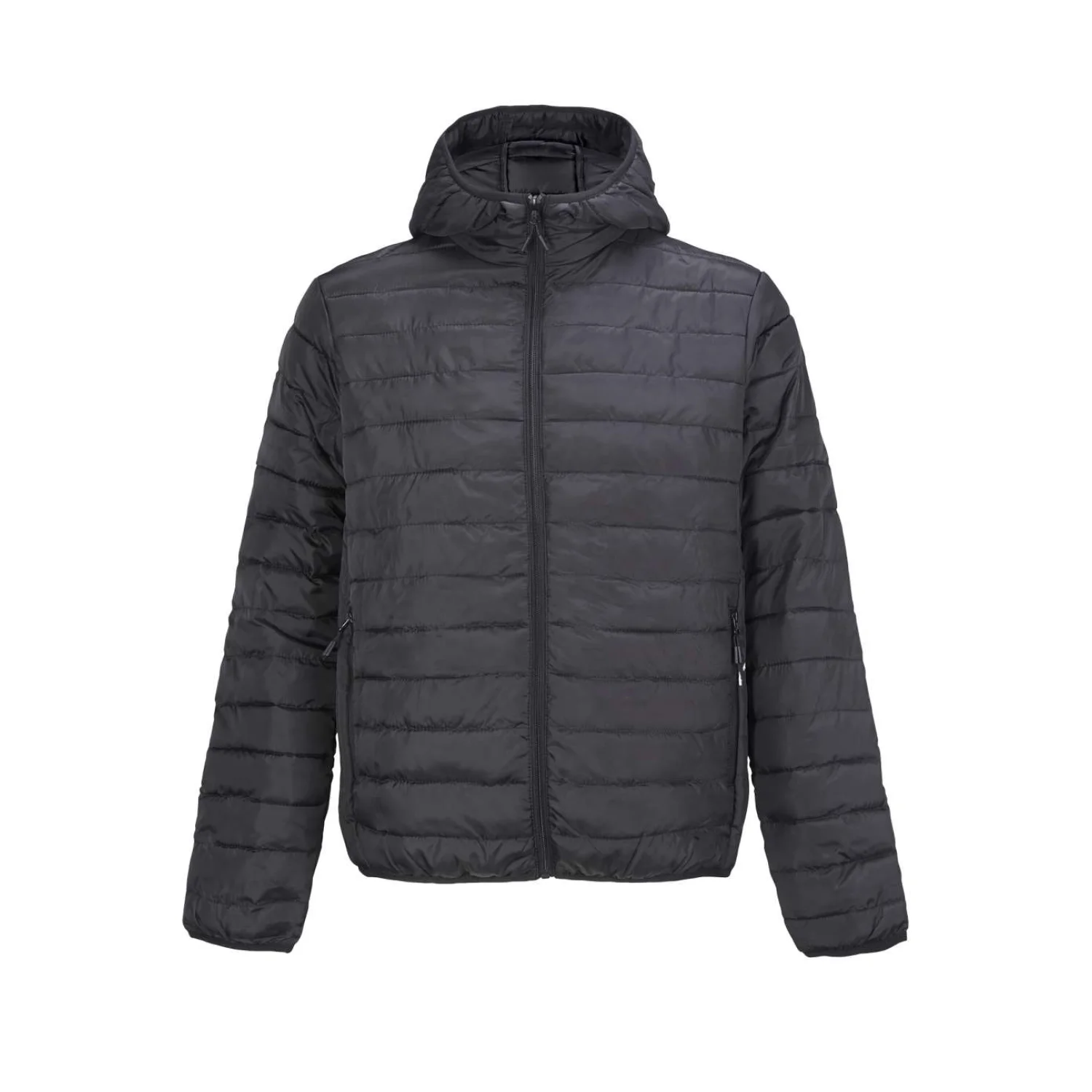 Sol's stream hooded - lightweight kapucnis bélelt férfi kabát Fekete