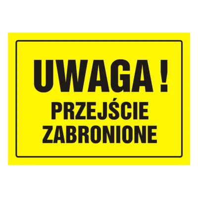 TDC építkezési tábla: figyelem! átjárás tilos - oa 011 dy pn munkavédelmi