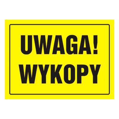 TDC építkezési tábla: figyelem! munkagödrök - OA005 dy pn munkavédelmi