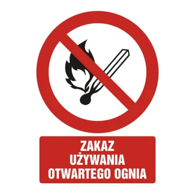 TDC munkavédelmi tábla: nyílt láng használata tilos - GC054 dj pn munkavédelmi