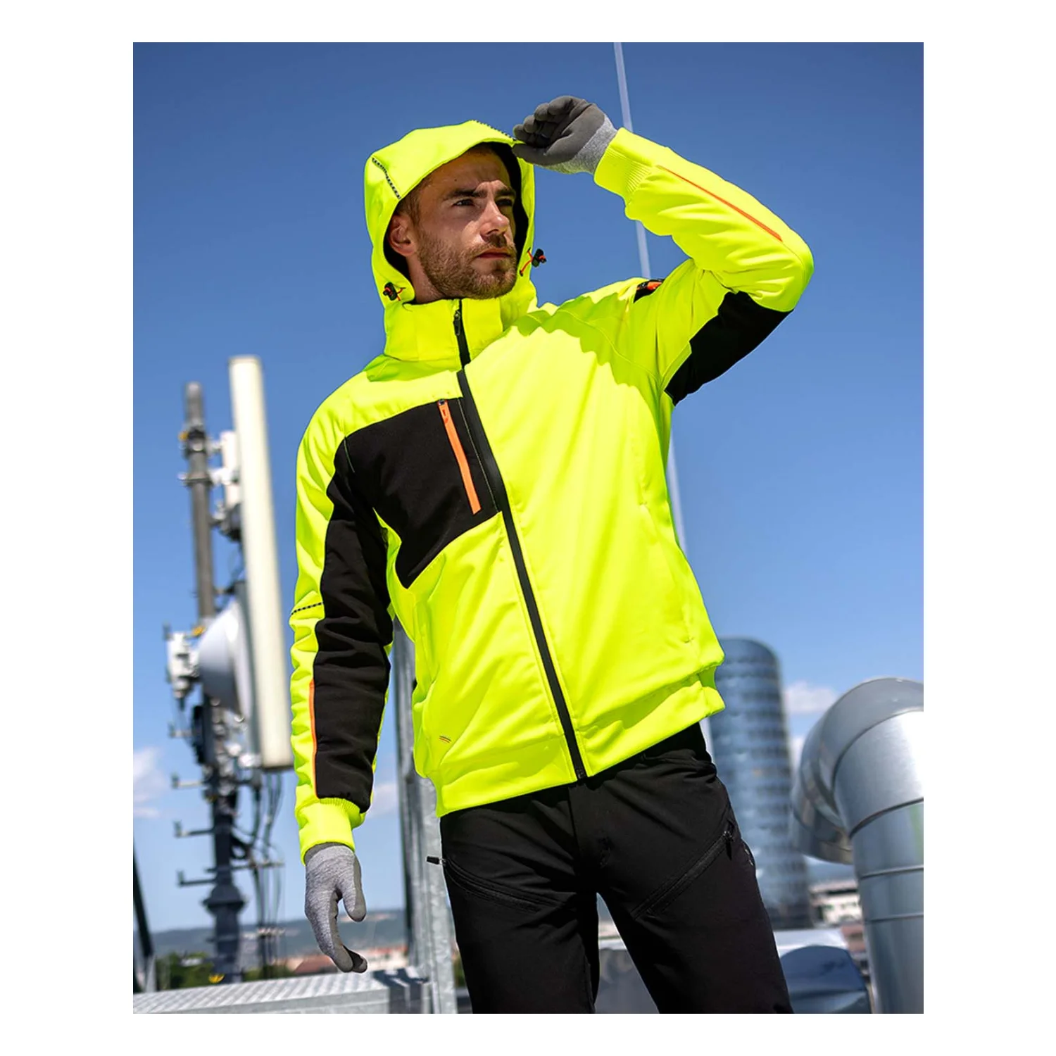 Téli softshell dzseki ARDON®CITYCONIC®Hi-vis Sárga