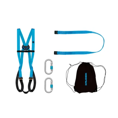 Testheveder szett Irudek Himalaya Eco, Light 1 + 981 karabiner + 30100 rögzítőpánt, kék/fekete, universal