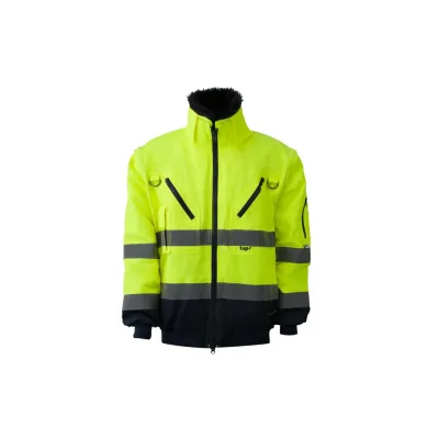 TOP FALCON Fluo Hi-Vis 4 in 1 Pilóta dzseki, 55% pamut, 45% poliészter, 100% PE