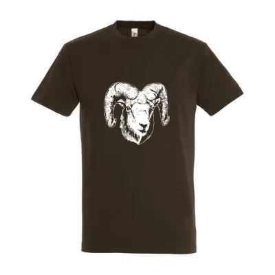 TOP kereknyakú póló muflon mintával, 100% pamut, 190 g/m2,