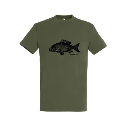 TOP kereknyakú póló ponty mintával, 100% pamut, 190 g/m2,