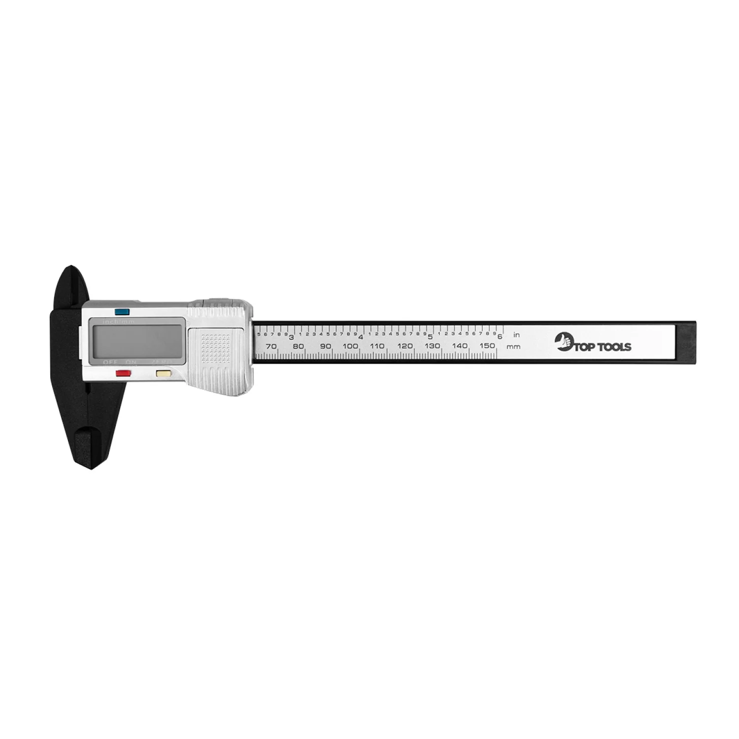 Top Tools Tolómérő 150mm, digitális, kompozit műanyag mérőeszköz