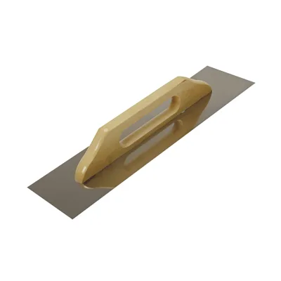 TOPEX Acél simító, rozsdamentes, 480x130mm, fa markolat építőipari kéziszerszám