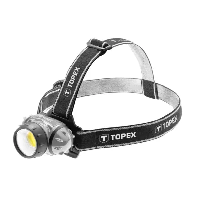 TOPEX Fejlámpa 3W LED cob, elemes 3xAAA