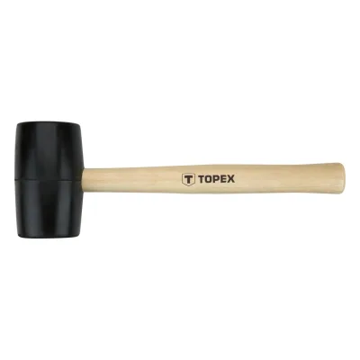 TOPEX Gumikalapács 50mm 340g, keményfa nyél kalapácsok és véső