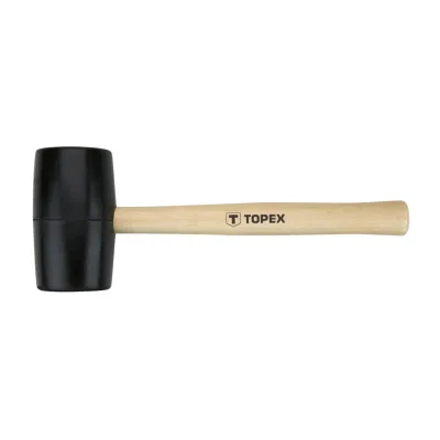 TOPEX Gumikalapács 58mm 450g, keményfa nyél kalapácsok és véső
