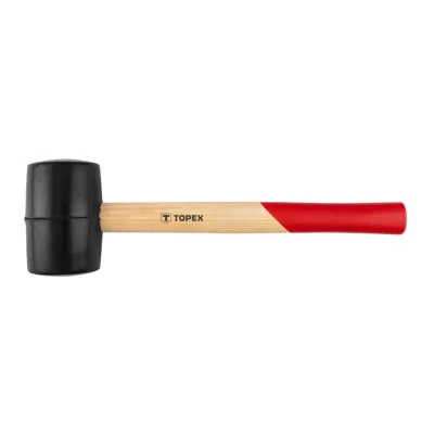 TOPEX Gumikalapács 60mm/400g, fanyelű kalapácsok és véső