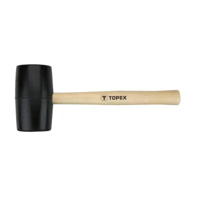 TOPEX Gumikalapács 63mm 680g, keményfa nyél kalapácsok és véső