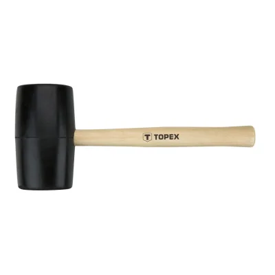 TOPEX Gumikalapács 72mm 900g, keményfa nyél kalapácsok és véső