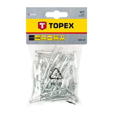 TOPEX Popszegecs 4.8x10mm, 50db, min. rendelés: 5cs