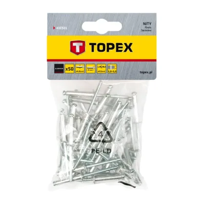 TOPEX Popszegecs 4.8x8mm, 50db, min. rendelés: 5cs