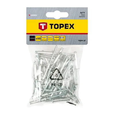 TOPEX Popszegecs 4x13mm, 50db, min. rendelés: 5cs