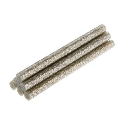 TOPEX Ragasztópatron, 8x100mm, 6db, ezüst, brokát, min. rendelés: 5cs
