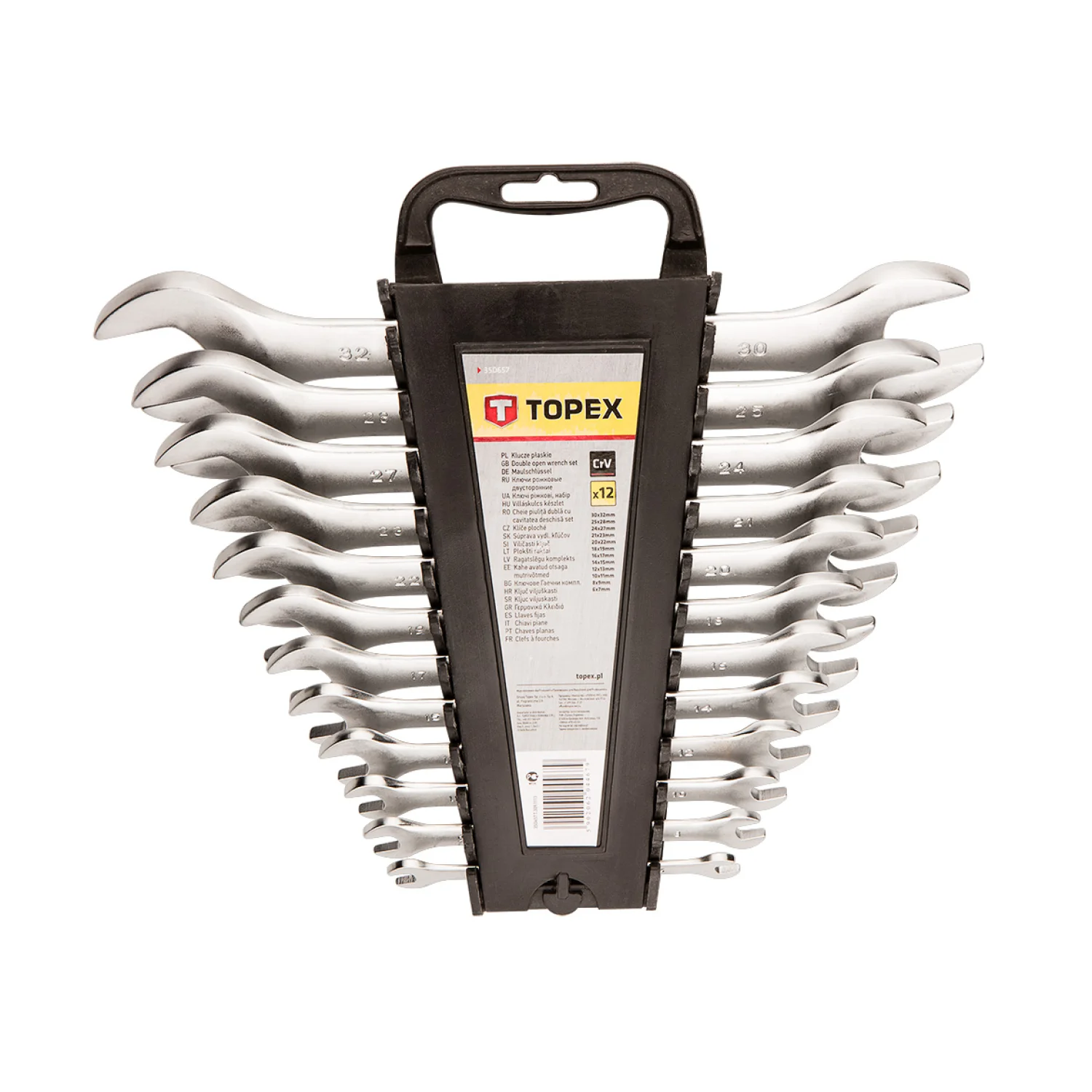 TOPEX Villáskulcs készlet 6-32mm, 12db, CRV