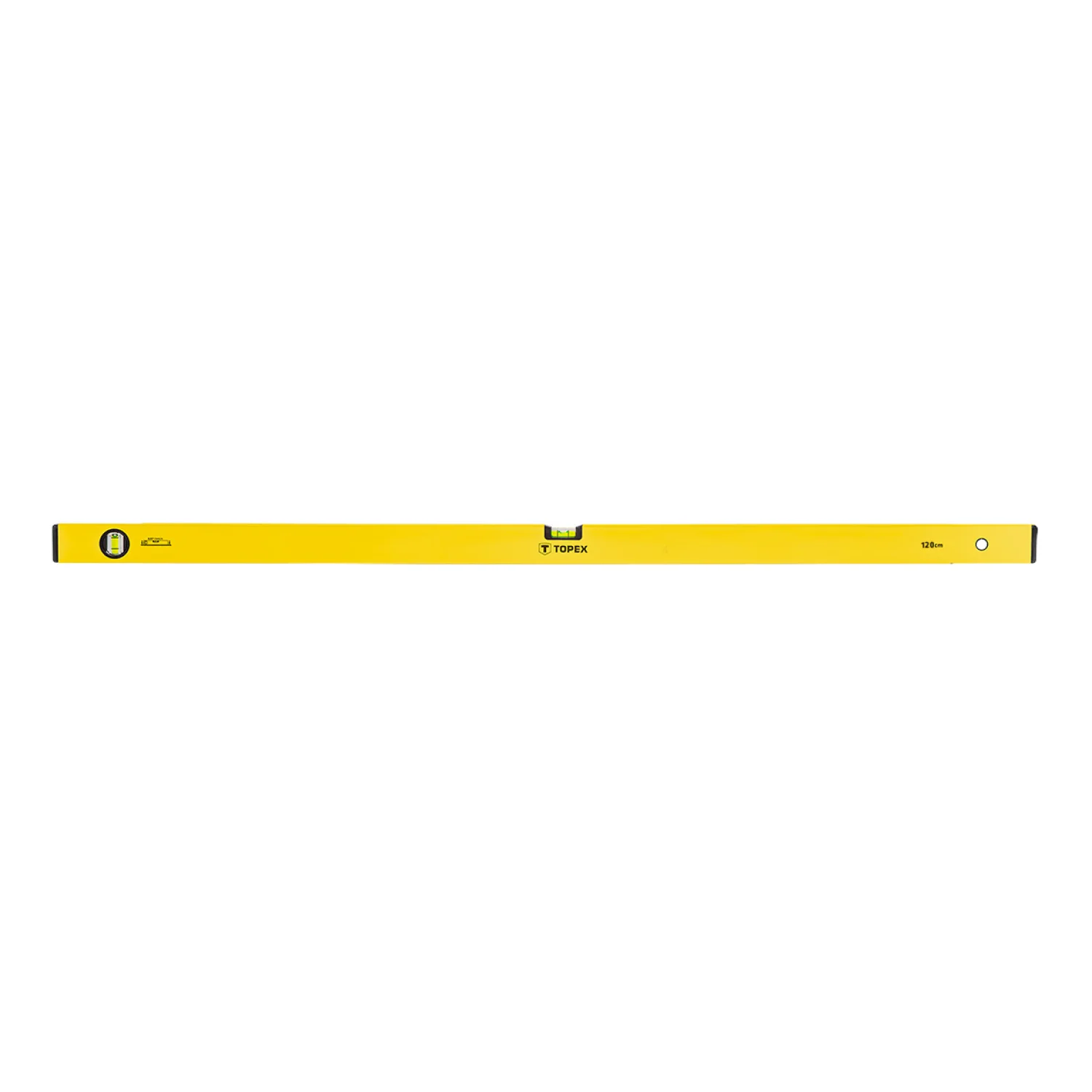 TOPEX Vízmérték 120cm, 2 libella, aluminium, ±1mm/m, min. rendelés: 3db mérőeszköz