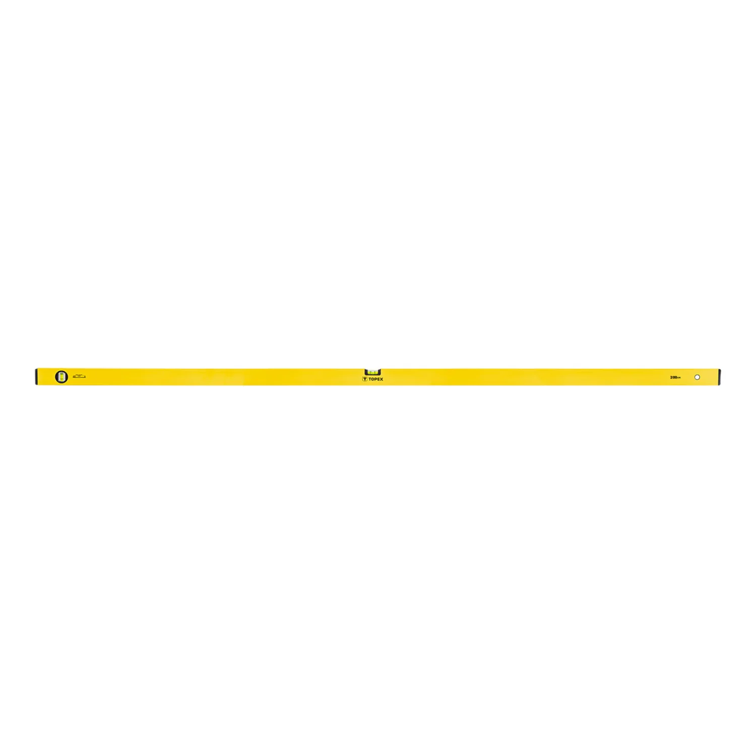 TOPEX Vízmérték 200cm, 2 libella, aluminium, ±1mm/m, min. rendelés: 3db mérőeszköz
