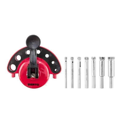 VERTO Gyémánt fúrókészlet 5-12mm fúrószár, fúrószár vezető, 8db
