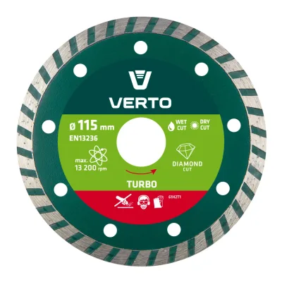VERTO Gyémánt vágókorong 115mm turbo